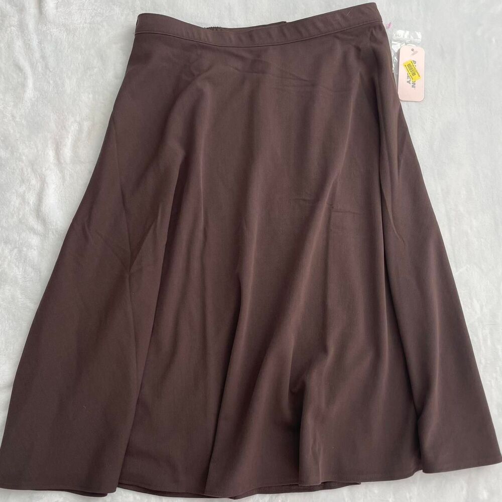New With Tags Allison Daley Brown Skirt Women's 12